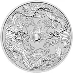 1 Unze Silbermünze Australien Drache & Drache 2019