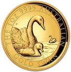 1 Unze Goldmünze Australien Schwan 2019 - High Relief - polierte Platte