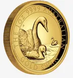 1 Unze Goldmünze Australien Schwan 2019 - High Relief - polierte Platte