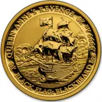 1 Unze Goldmünze Tuvalu - Black Flag - Piratenschiff Queen Anne's Revenge 2019