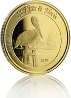 1 Unze Goldmünze EC8 St. Kitts & Nevis - Pelikan 2019