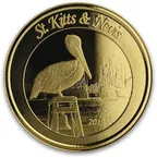 1 Unze Goldmünze EC8 St. Kitts & Nevis - Pelikan 2019