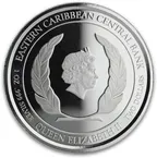 1 Unze Silbermünze EC8 St. Kitts & Nevis - Pelikan 2019 - coloriert