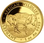 1 Unze Goldmünze Somalia Elefant 2020