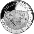1 Kilogramm Silbermünze Somalia Elefant 2020