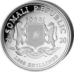 1 Kilogramm Silbermünze Somalia Elefant 2020
