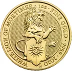 1 Unze Goldmünze Queens Beasts White Lion 2020