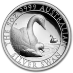5 Unzen Silbermünze Australien Schwan 2019 - High Relief - polierte Platte