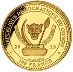 1 Unze Goldmünze Kongo World´s Wildlife - Giraffe 2019