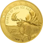 1 Unze Goldmünze Giganten der Eiszeit - Riesenhirsch 2019