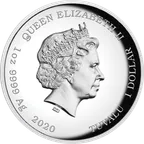 1 Unze Silbermünze Tuvalu James Bond 007 - 2020 - polierte Platte - High Relief