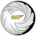 1 Unze Silbermünze Tuvalu James Bond 007 - 2020 - polierte Platte - High Relief