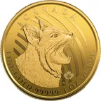 1 Unze Goldmünze Call of the Wild - Rotluchs 2020