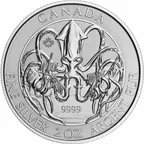 2 Unzen Silbermünze Kanada - Kraken 2020