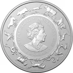 1 Unze Silbermünze Australien RAM Lunar Ratte 2020