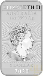 1 Unze Silbermünze Perth Mint Rectangular Dragon 2020
