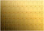 50 x 1g Gold Heraeus Combibarren / Goldtafel / Tafelbarren