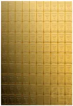 100 x 1g Gold Heraeus Combibarren / Goldtafel / Tafelbarren