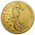 1 Unze Goldmünze Barbados Seepferdchen 2020