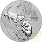 10 Kilogramm Silbermünze Australien Lunar III Maus 2020