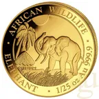 1/25 Unze Goldmünze Somalia Elefant 2017