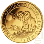 1/25 Unze Goldmünze Somalia Elefant 2016