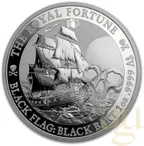1 Unze Silbermünze Tuvalu - Black Flag - Piratenschiff The Royal Fortune 2020