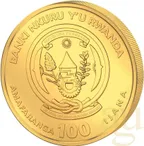 1 Unze Goldmünze Ruanda Lunar Ochse 2021