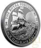 5 Unzen Silbermünze Tuvalu - Black Flag - Piratenschiff The Royal Fortune 2020