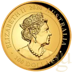 1 Unze Goldmünze Australien Schwan 2020 - High Relief - polierte Platte