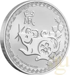 1 Unze Silbermünze Niue Lunar Ratte 2020