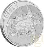 1 Unze Silbermünze Niue Schildkröte 2021