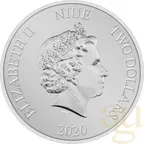 1 Unze Silbermünze Niue Lunar Ratte 2020