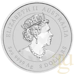 5 Unzen Silbermünze Australien Lunar III Ochse 2021