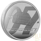 2 Unzen Silbermünze Großbritannien James Bond 007 Pay Attention - 2020 polierte Platte
