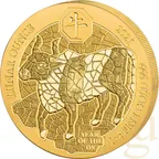 1 Unze Goldmünze Ruanda Lunar Ochse 2021