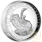 5 Unzen Silbermünze Australien Schwan 2020 - High Relief - polierte Platte