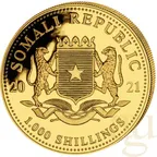 1 Unze Goldmünze Somalia Elefant 2021