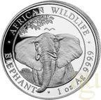 1 Unze Silbermünze Somalia Elefant 2021