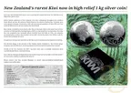 1 Kilogramm Silbermünze Neuseeland Kiwi 2020 - polierte Platte