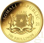 1/10 Unze Goldmünze Somalia Elefant 2021