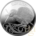 1 Kilogramm Silbermünze Neuseeland Kiwi 2020 - polierte Platte