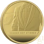 2 Unzen Goldmünze Großbritannien James Bond 007 Shaken Not Stirred - 2020 polierte Platte