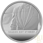 2 Unzen Silbermünze Großbritannien James Bond 007 Shaken Not Stirred - 2020 polierte Platte