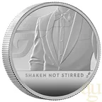 2 Unzen Silbermünze Großbritannien James Bond 007 Shaken Not Stirred - 2020 polierte Platte