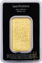 31,1 Gramm Goldbarren The Royal Mint - James Bond 007 - No Time To Die