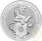 10 Unzen Silbermünze Queens Beasts White Lion 2021