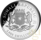 1 Kilogramm Silbermünze Somalia Elefant 2021