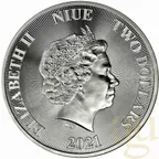 1 Unze Silbermünze Niue Truth Serie - Roaring Lion 2021