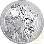 1 Unze Silbermünze Ruanda Okapi 2021